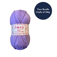 Bundle of Juey Super Chunky Yarn 3 x 100g Balls - Lilac