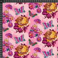 Anna Maria Horner Love Always Pink Flower Bloom Fabric 0.5m