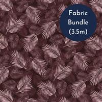 Palm Maroon Cotton Poplin Fabric Bundle (3.5m)