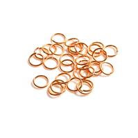 925 Rose Gold Plated Sterling Silver Open Jump Rings ID Approx 7mm ID (Approx 30pcs)