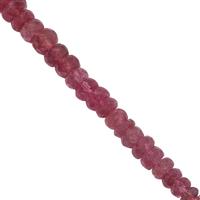 25cts Safira Tourmaline Graduated Faceted Rondelles Approx 2x1 to 4.5x2mm, 20cm Strand