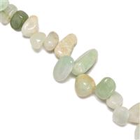 270cts Jadeite Drop Style Nuggets Approx 10x8 to 17x9mm, 38cm Strand
