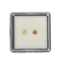 0.25cts Multi-Colour Sapphire 3x3mm Round Pack of 2 (D)