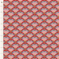 Tilda Pie in the Sky Tasselflower Red Fabric 0.5m