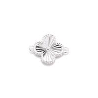 925 Sterling Silver Clover Design Connector Approx 10mm