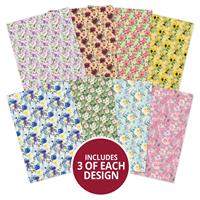 Adorable Scorable Pattern Packs - Cottage Florals, 24 x A4 350gsm Adorable Scorable sheets 