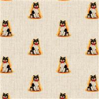 Sheep Dog All Over Linen Look Fabric 0.5m