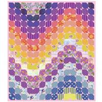 Tula Pink Curved Rainbow Quilt Kit 178 x 204cm