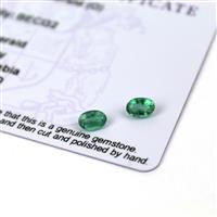 0.55cts Zambian Emerald 6x4mm Oval Pack of 2 (O)