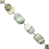 110cts Apple Green Chalcedony Smooth Tumble Approx 12x9 to 15x12mm, 17cm Strand With Spacers