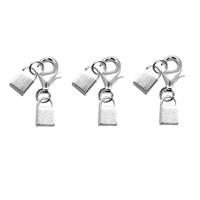 925 Sterling Silver End Cap Clasps, Approx 5mm, 3pcs 