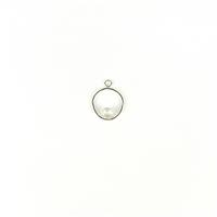 925 Sterling Silver Circle Pendant with 4mm Tube Setting