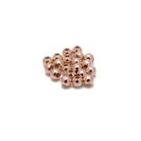 Rose Gold Plated 925 Sterling Silver Spacer Beads, 20pcs, approx. 3mm
