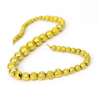 160cts Gold Lava Rock Graduated Plain Rounds Approx 6 to12mm, 38cm Strand