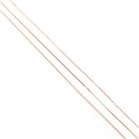 3x18" Rose Gold Plated Sterling Silver Chains, 1.5mm Rolo & 1.3mm Cable, 1.3mm Curb