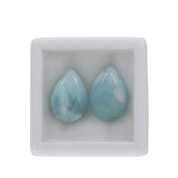 9cts Larimar Cabochon Pear Approx 14X10mm (Pack of 2)