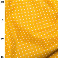 Rose and Hubble Cotton Poplin Spots on Yellow Fabric 0.5m