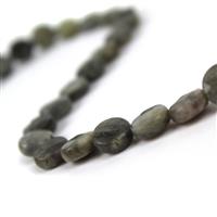 140cts Labradorite Faceted Coins Approx 10mm, 38cm Strand