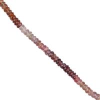 35cts Multi-Colour Spinel Faceted Rondelles Approx 3x2 to 4x2mm, 30cm 