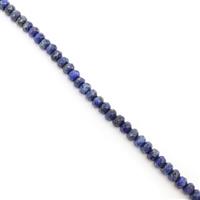 100cts Dyed Lapis Lazuli Faceted Rondelles Aprox 6x4mm, 38cm