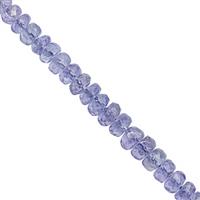 16cts Tanzanite Rondelle Faceted Approx 2 to 4mm, 15cm Strand 