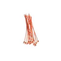 925 Rose Gold Plated Sterling Silver Ball Head Pins - 50mm 22 Gauge/0.64mm - (20pcs)