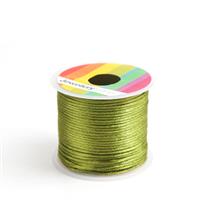 10m Green Satin Cord, 1mm 