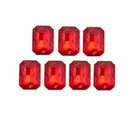 Octagon Crystal Red, Approx. 13x18mm, 7pcs