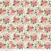 Dani Mogstad Joy In The Journey Cream Floral Fabric 0.5m