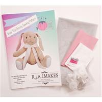 Becky Alexander Frost Grey Trixie Bunny Kit: Pattern, Fabric, Joints, Eyes & Skiens 