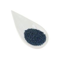 Navy Lined Aqua AB 11/0 Seed Beads -Approx  24gm 