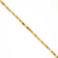 20cts Yellow Tourmaline Faceted Saucers Approx 2x3mm, 38cm