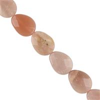 260cts Sunstone Faceted Pears Approx 20x15mm, 38cm Strand