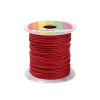 Red Woven Nylon Cord, Approx 1mm, 30m Spool