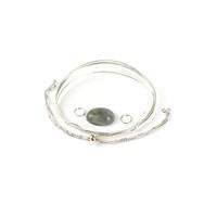 Silver Linings; Labradorite Oval Cabochon, Sterling Sliver Slider Bracelet & 0.6m Wire