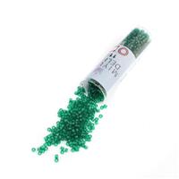 Miyuki Delica Dyed Matte Transparent Kelly Green Seed Beads 11/0 Approx 7.2GM