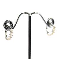 White Freshwater Pearl 925 Sterling Silver Hoop Earrings