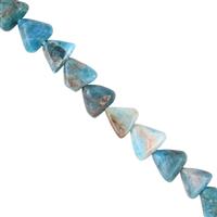 160cts Neon Apatite Triangles Approx 10x11mm, 38cm 	