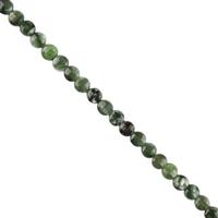 20cts Seraphinite Faceted Coins Approx 3.5mm, 38cm Strand