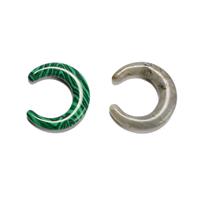 30cts Man-made Malachite Crescent Horn Approx 30mm & Labradorite Crescent Horn Approx 30mm，2pcs