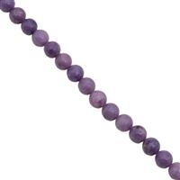 290cts Lepidolite Plain Rounds Approx 10mm, 38cm Strand