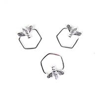 925 Sterling Silver Bee Pendant, 6x9-10mm, 3pcs