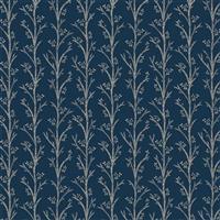 Willow Blooming Branches Indigo Fabric 0.5m