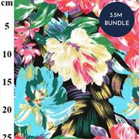 Viscose Poplin Prints Multi Floral Fabric Bundle (3.5m)