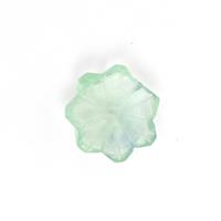 9cts Green Fluorite Carved Flower Beads Approx 16mm - 1pc