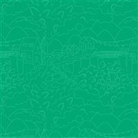 Alison Glass Sunprint Luminance Village in Emerald Fabric 0.5m