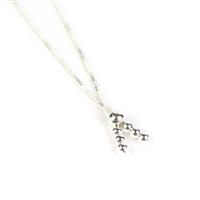  925 Sterling Silver Slider Necklace Approx 53cm