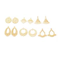 6 Pairs Gold Plated Base Metal Earrings Findings (6 Designs)
