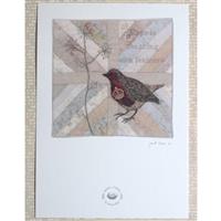 Janet Clare Signed Print - Birds - Three  - 
