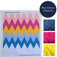 Lou Orth Plain Cottons Groove Quilt Kit (59.5in x 51.5in): Pattern & Fabrics (6m). Save £4